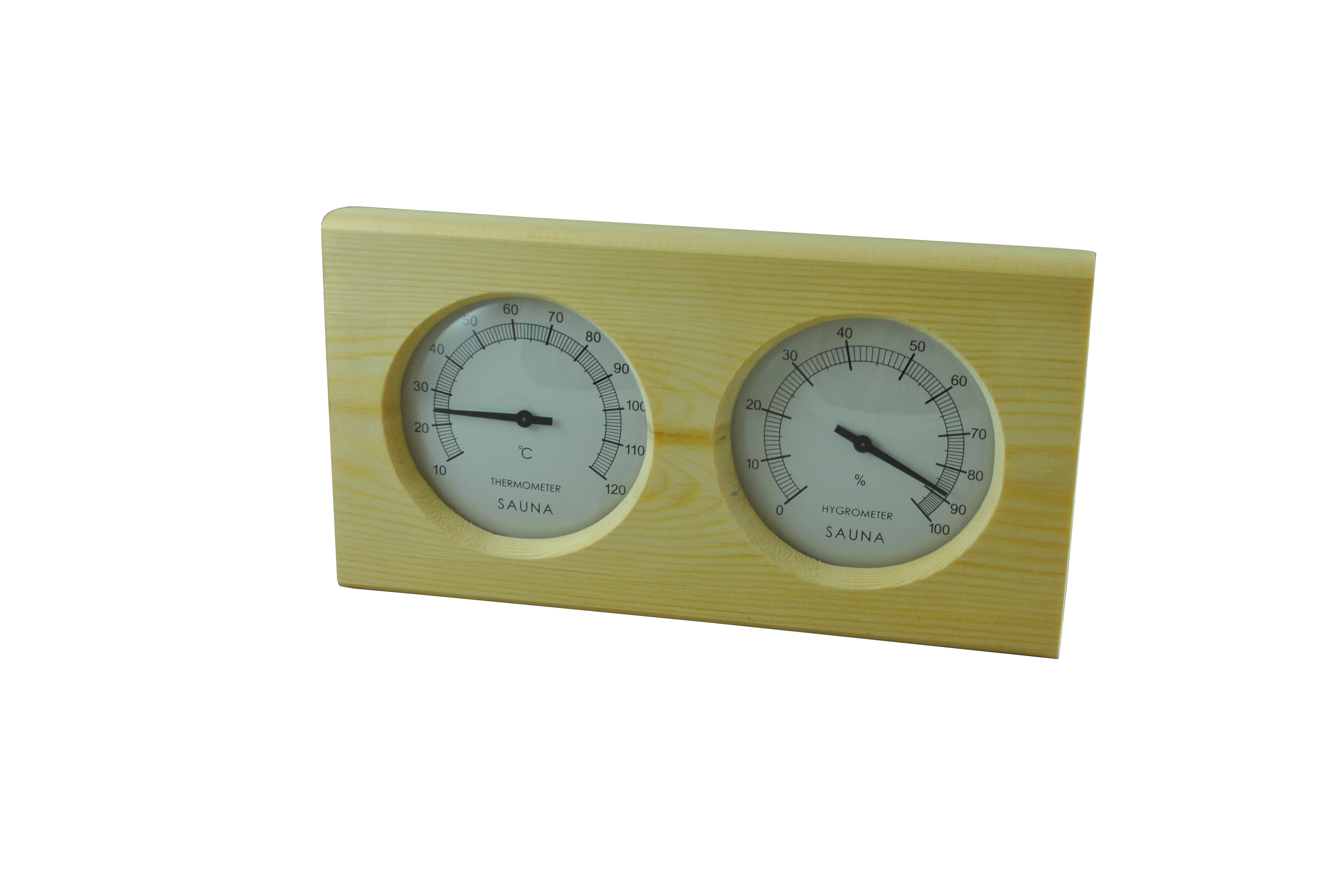 Pine Sauna Thermometer and Hygrometer Celsius Heaters4Saunas